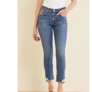 AGOLDE Toni Slim straight fit distressed jeans